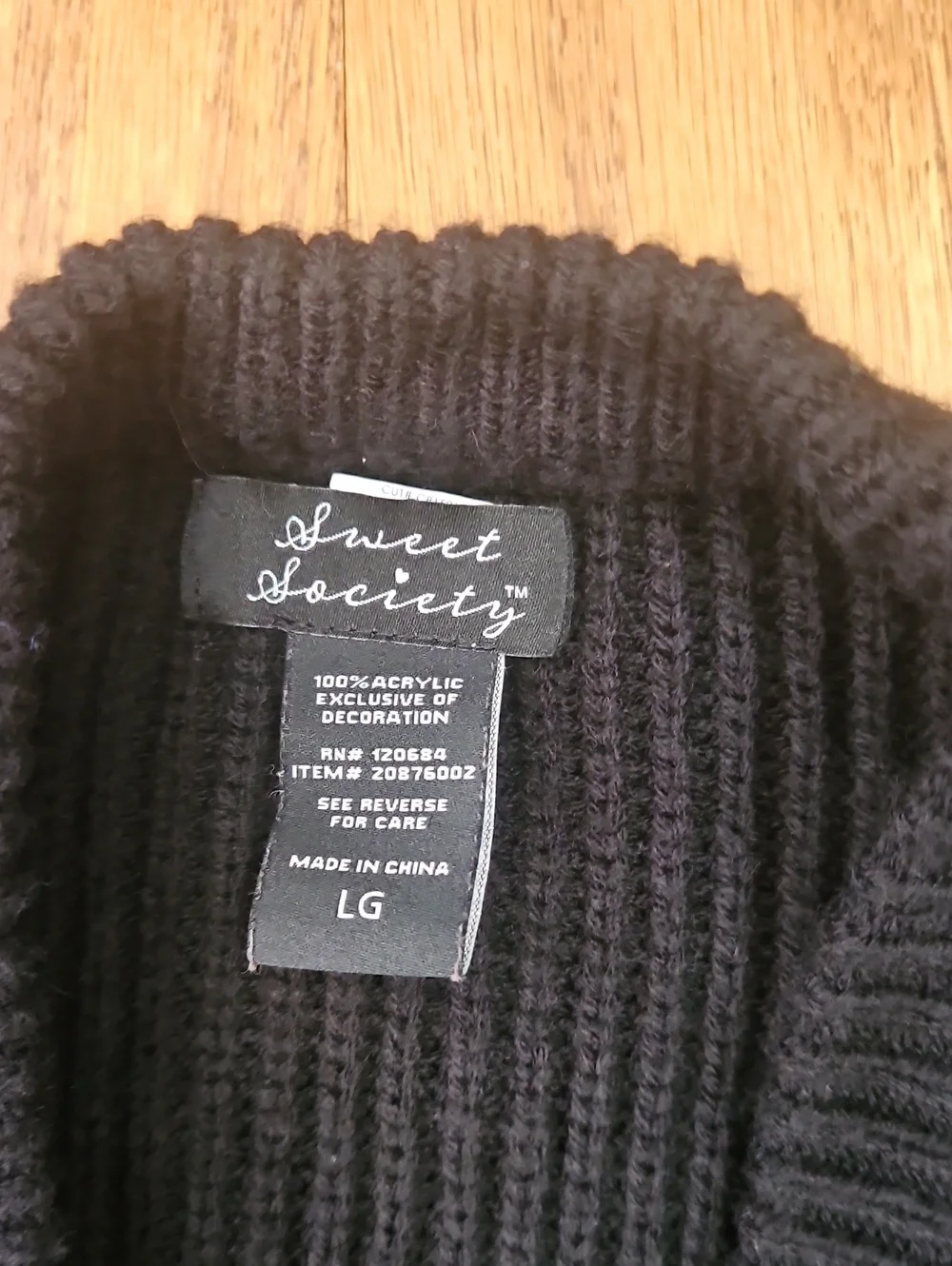 👻 Sweet Society Hot Topic Ghost Cropped Knit Cardigan Sweater Size Large 👻